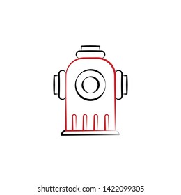 Firefighter, hydrant two color icon