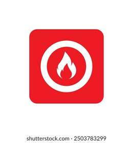 Firefighter Symbol flache Design-Vorlage
