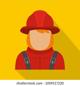 Firefighter icon. Flat illustration of firefighter vector icon for web