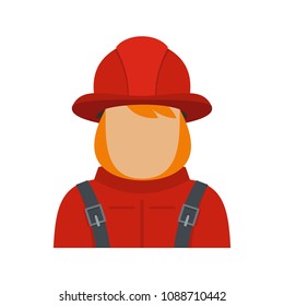 Firefighter icon. Flat illustration of firefighter vector icon for web