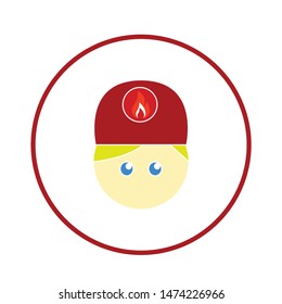 firefighter icon. flat illustration of firefighter vector icon. firefighter sign symbol