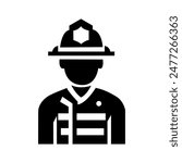  firefighter icon, firefighter flat style icon, line art icon, gradient icon, high resolution for company logo and web design