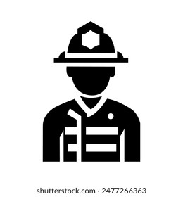  firefighter icon, firefighter flat style icon, line art icon, gradient icon, high resolution for company logo and web design