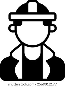 Firefighter Icon Glyph Vector Illustration