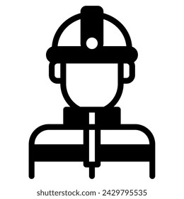 Firefighter icon illustration for web, app, infographic, etc