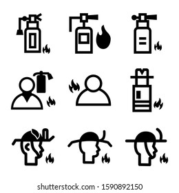 firefighter icon isolated sign symbol vector illustration - Collection of high quality black style vector icons
