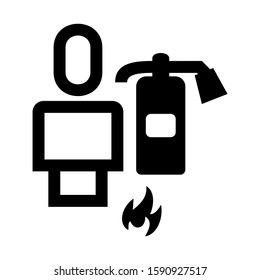 firefighter icon isolated sign symbol vector illustration - high quality black style vector icons
