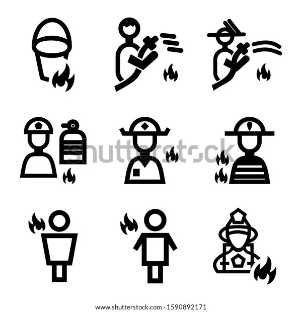 firefighter icon\
isolated sign symbol vector illustration - Collection of high\
quality black style vector\
icons\
