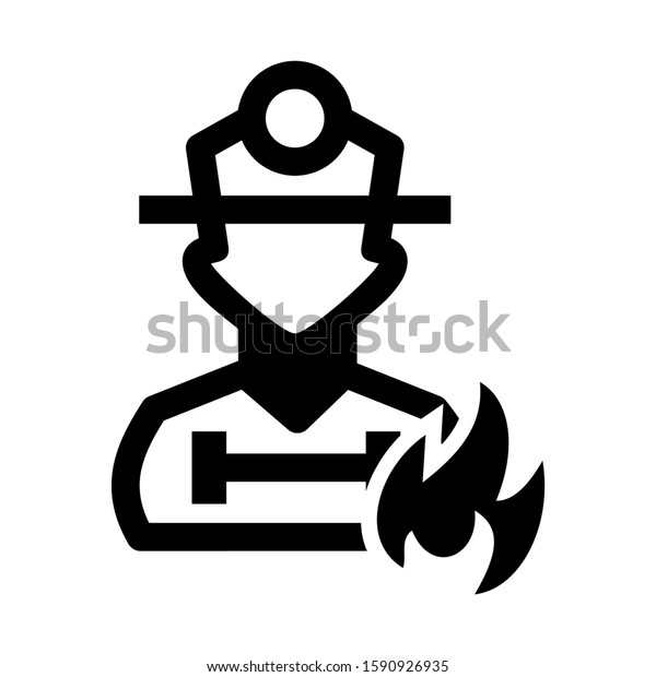 firefighter icon isolated sign\
symbol vector illustration - high quality black style vector\
icons\
