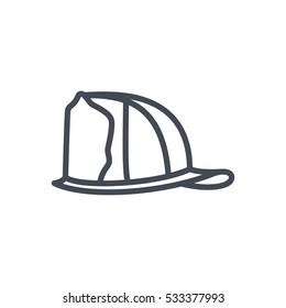 Firefighter Icon Line Helmet