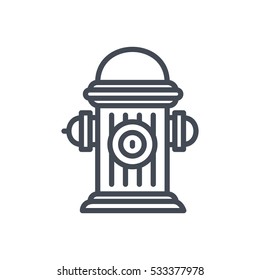 firefighter icon line hydrant
