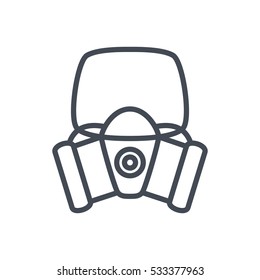 firefighter icon line mask