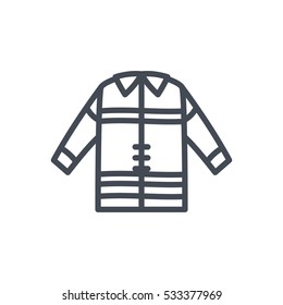 firefighter icon line uniform