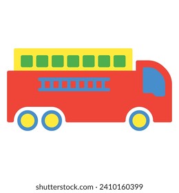 Firefighter icon or logo illustration flat color style