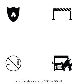 firefighter icon set