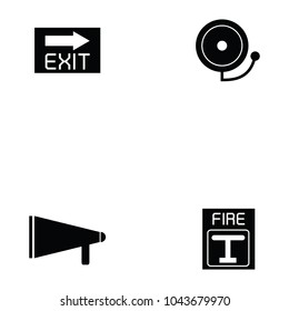 firefighter icon set