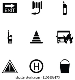 firefighter icon set