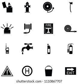firefighter icon set