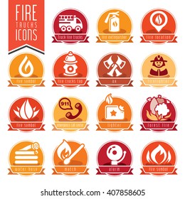 Firefighter icon set