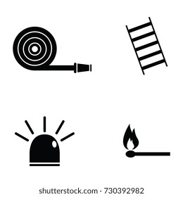 firefighter icon set