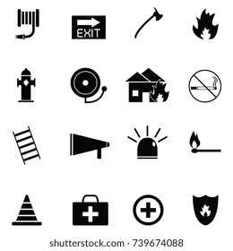 firefighter icon set