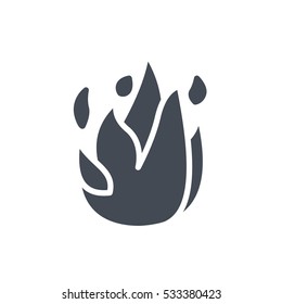 Firefighter icon solid fire silhouette
