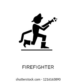Firefighter icon. Firefighter symbol design from Professions collection. Simple element vector illustration on white background.