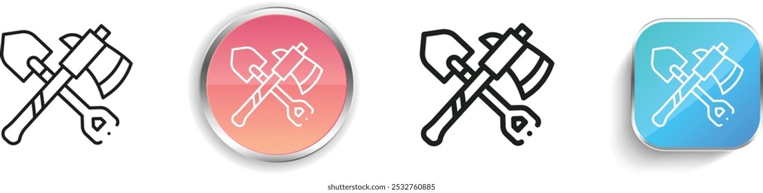 firefighter icon. Thin Linear, Regular and Button Style Design Isolated On White Background