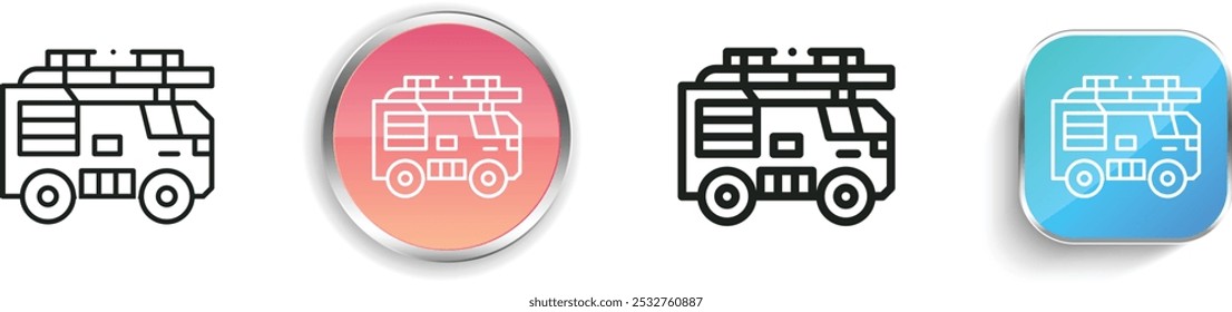 firefighter icon. Thin Linear, Regular and Button Style Design Isolated On White Background