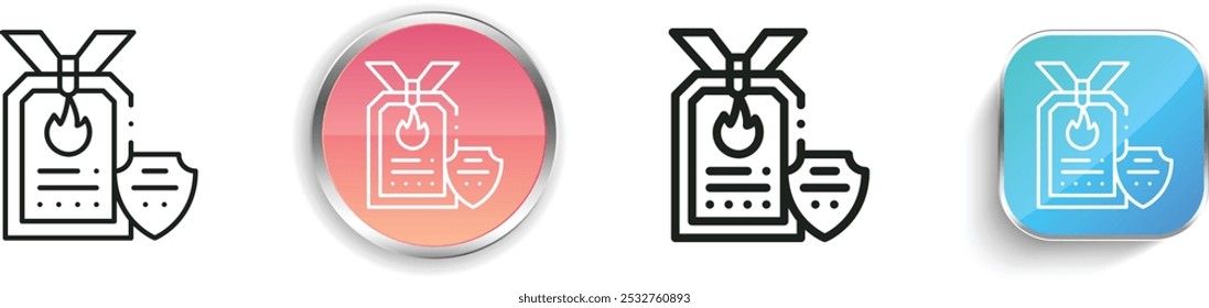 firefighter icon. Thin Linear, Regular and Button Style Design Isolated On White Background