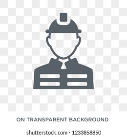 Firefighter icon. Trendy flat vector Firefighter icon on transparent background from Professions collection. 