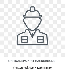 Firefighter icon. Trendy flat vector Firefighter icon on transparent background from Professions collection. High quality filled Firefighter symbol use for web and mobile