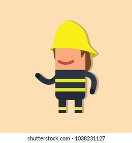 Firefighter icon, vector illustration design. Firefighting collection.