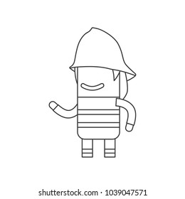 Firefighter icon, vector illustration design. Firefighting collection.