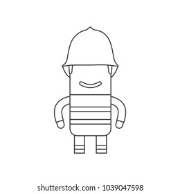 Firefighter icon, vector illustration design. Firefighting collection.