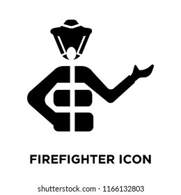 Firefighter icon vector isolated on white background, Firefighter transparent sign