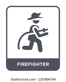 firefighter icon vector on white background, firefighter trendy filled icons from Jobprofits collection, firefighter simple element illustration