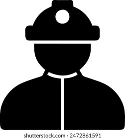 Icono de bombero, signo o símbolo de Vector