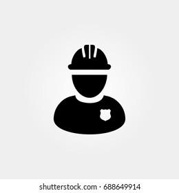 firefighter icon. vector sign symbol on white background