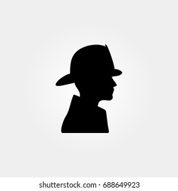 firefighter icon. vector sign symbol on white background