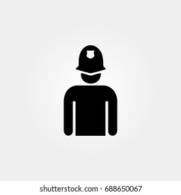 firefighter icon. vector sign symbol on white background