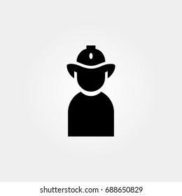 firefighter icon. vector sign symbol on white background