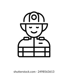 Firefighter icon vector stock illustration