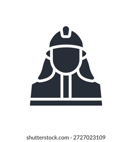Symbol für Feuerwehrleute. vector.Editable stroke.linear style Zeichen zur Verwendung Web-Design, logo.Symbol-Illustration.
