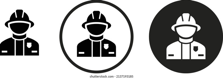 Firefighter icon . web icon set .vector illustration