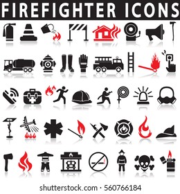 Firefighter icons