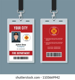 Firefighter ID Badge Design Template