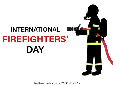 Firefighter. International Firefighters Day. Vector Illustration.