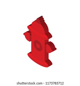 Firefighter isometric left top view 3D icon