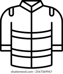 Firefighter Jacket vector icon. Can be used for printing, mobile and web applications.